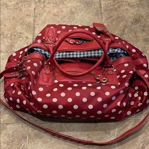 Jessica Simpson polka dot over night bag